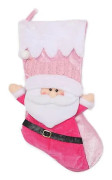 Julstrumpa 22" Söt 3D Plysch Tomte Snögubbe Julstrumpor för Öppen Spis Träd Juldekorationer Santa Claus