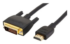 Amazon Basics HDMI till DVI-adapterkabel, dubbelriktad 1080P, guldpläterad, 1,8 m, enkel att installera, svart 3 ft 10-Pack