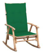 vidaXL Gungstol med dyna bambu