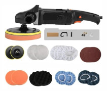 Elektrisk polermaskin, bärbar elektrisk bilpolerare, bilreparationssats för repor, golvpolerare med justerbar hastighet, maskin för bilvård