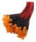 50 st förkopplade DC12V diffusa LED-dioder i flera färger 5 mm orange (#6)
