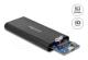 Delock External USB Type-C Combo Enclosure for M.2 NVMe PCIe or SATA SSD - Förvaringslåda - M.2 - M.2 NVMe Card / SATA 10Gb/s - USB 3.2 (Gen 2)