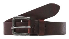 Jack And Jones Victor Läderbälte 80cm x 3.5cm Svart Kaffe Black Coffee 80cm x 3.5cm