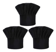 Set med 3-pack vuxenkockmössa vuxen justerbar elastisk bagare