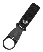 Vattenflaskhållare Clip Karabiner med Säker Krok, Justerbar Nylon för Vandring Camping Svart