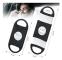 Cigar Cutter (1 pc), Stainless Steel Double Guillotine Pocket Cigar Cutter Scissors, Black