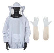 Biodlingsdräkt med handskar, biodlingshandskar i getskinn, biodlingsjacka med slöja, biodlingsjacka med hatt, långärmade skyddshandskar
