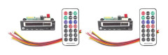 2X 12V Bluetooth 5.0 MP3-spelare Trådlös mottagare MP3-avkodarkort Bil FM-radiomodul TF USB 3,5 mm AUX-ljudadapter Svart