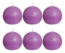 Bolsius Blockljus klotformad 6-pack 80 mm violett