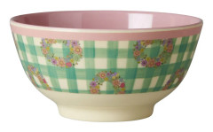  Rice Melaminskål Mönstrad Vichy Print