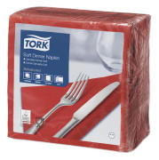 Tork mjuk middagsservett Röd